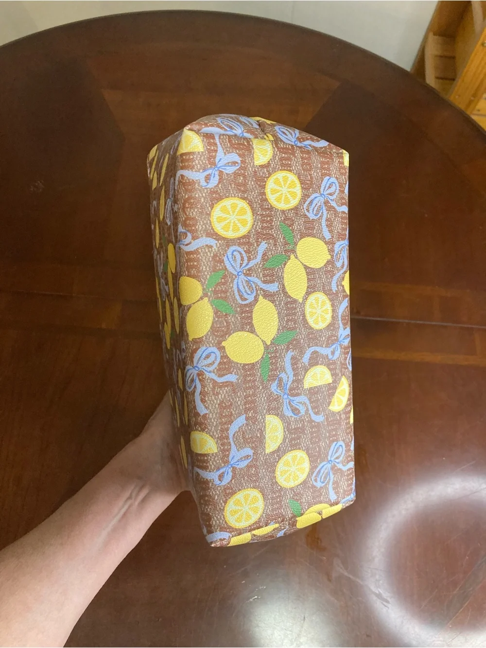 Juicy Couture Fruitful Lemon Cosmetic Pouch NWT | Large Lemon Print Makeup Bag